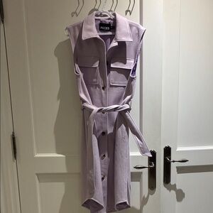 Pieces Lavender Felt-like Button-Up Dress⭐️